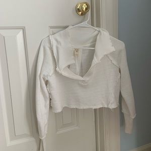 Free People Long Sleeve Cropped Sweater